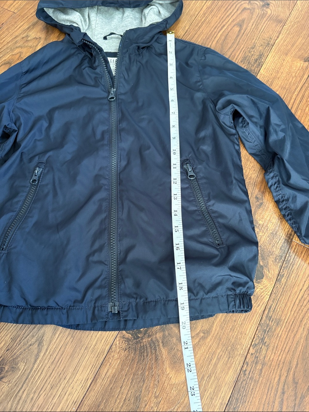 Boys GAP Navy Hooded Windbreaker Jacket - Picture 7 of 9